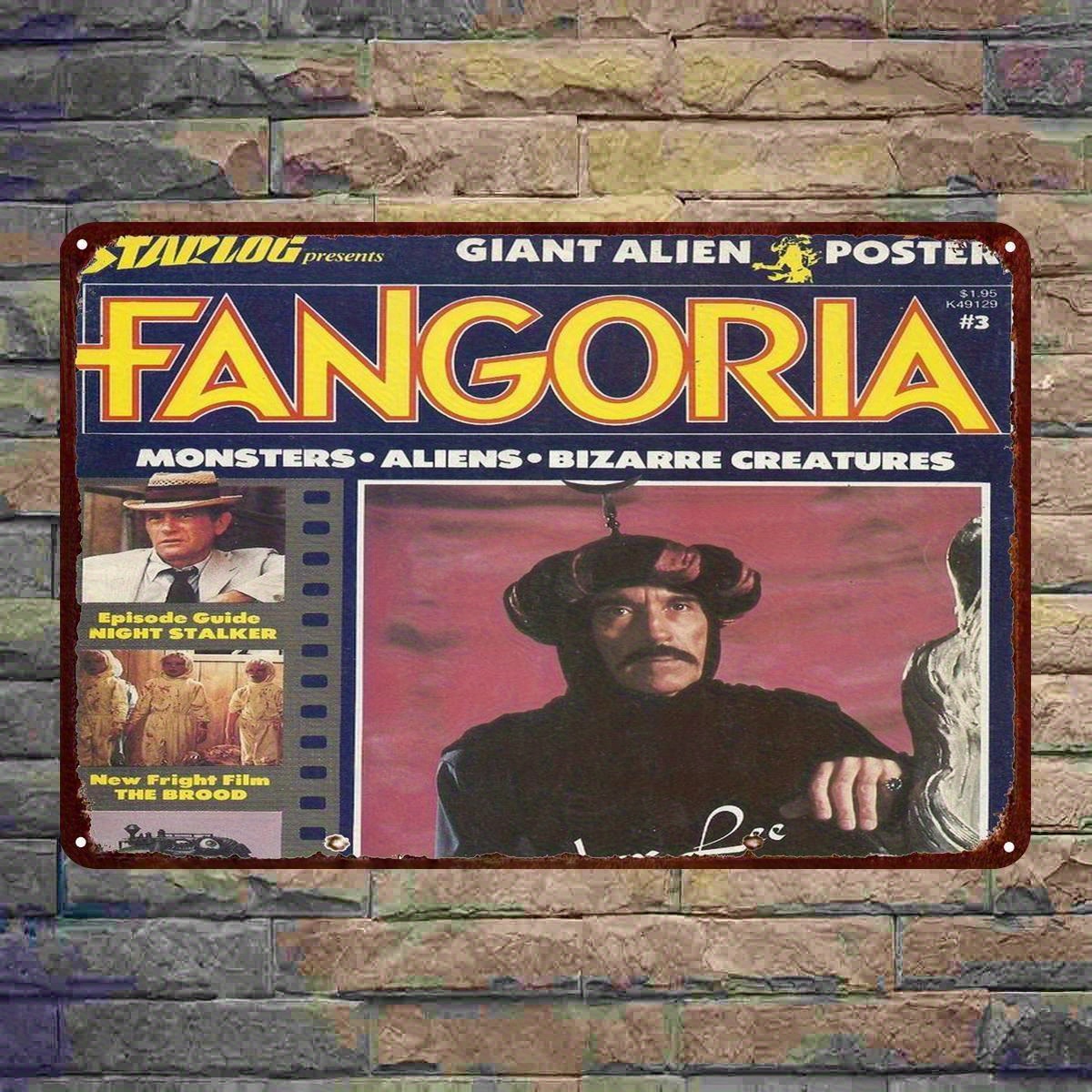 Vintage Collectible Magazines - Vintage Fangoria Magazine Cover Tin Sign
