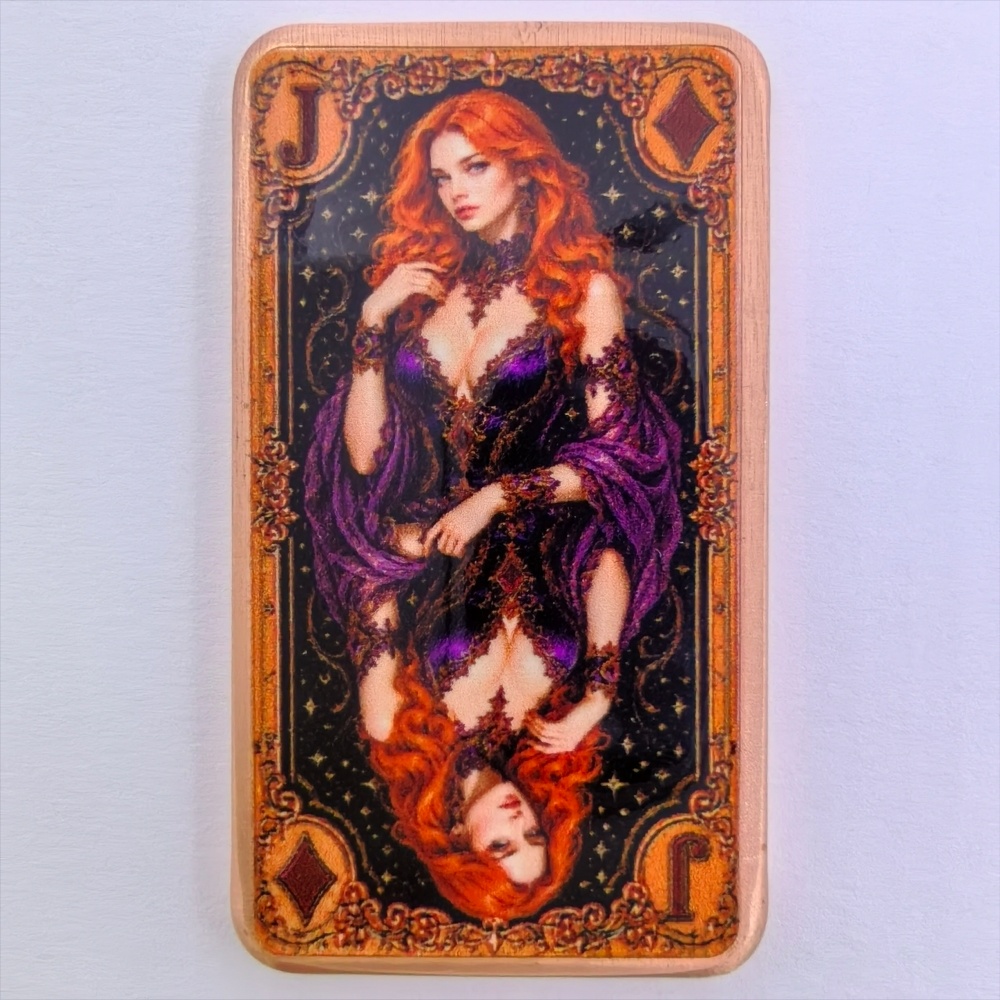 Vintage Collectible Playing Cards - 1oz .999 Fine Copper Bar Poker