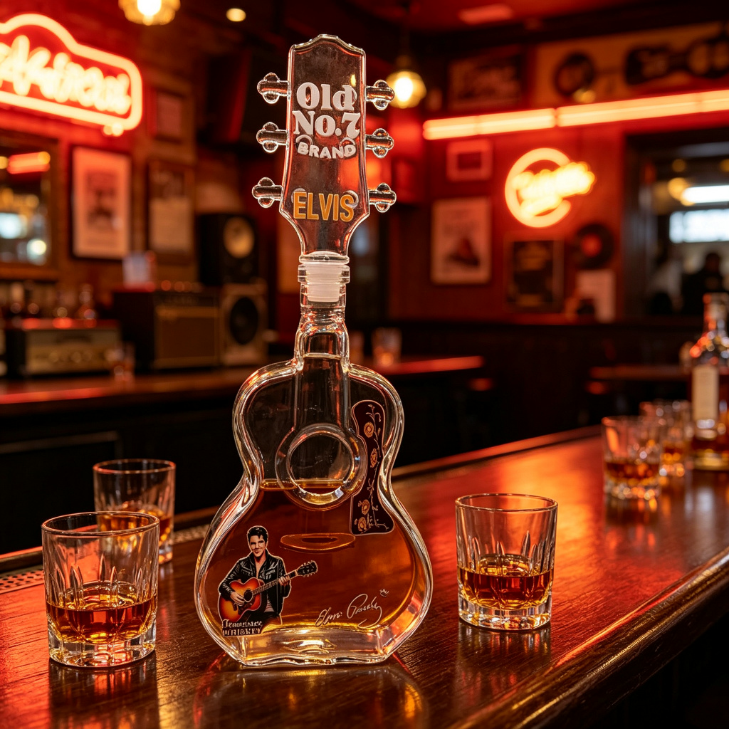 Elvis Presley Guitar Shaped Gl - đánh giá và giá Vintage Collectible Glass
