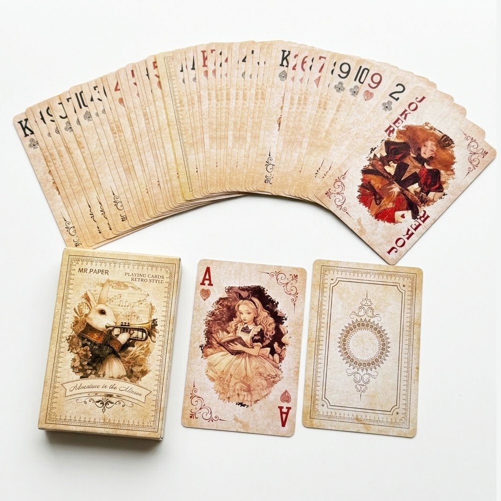 55Pcs Alice in Wonderland Play - đánh giá và giá Vintage Collectible Playing Cards