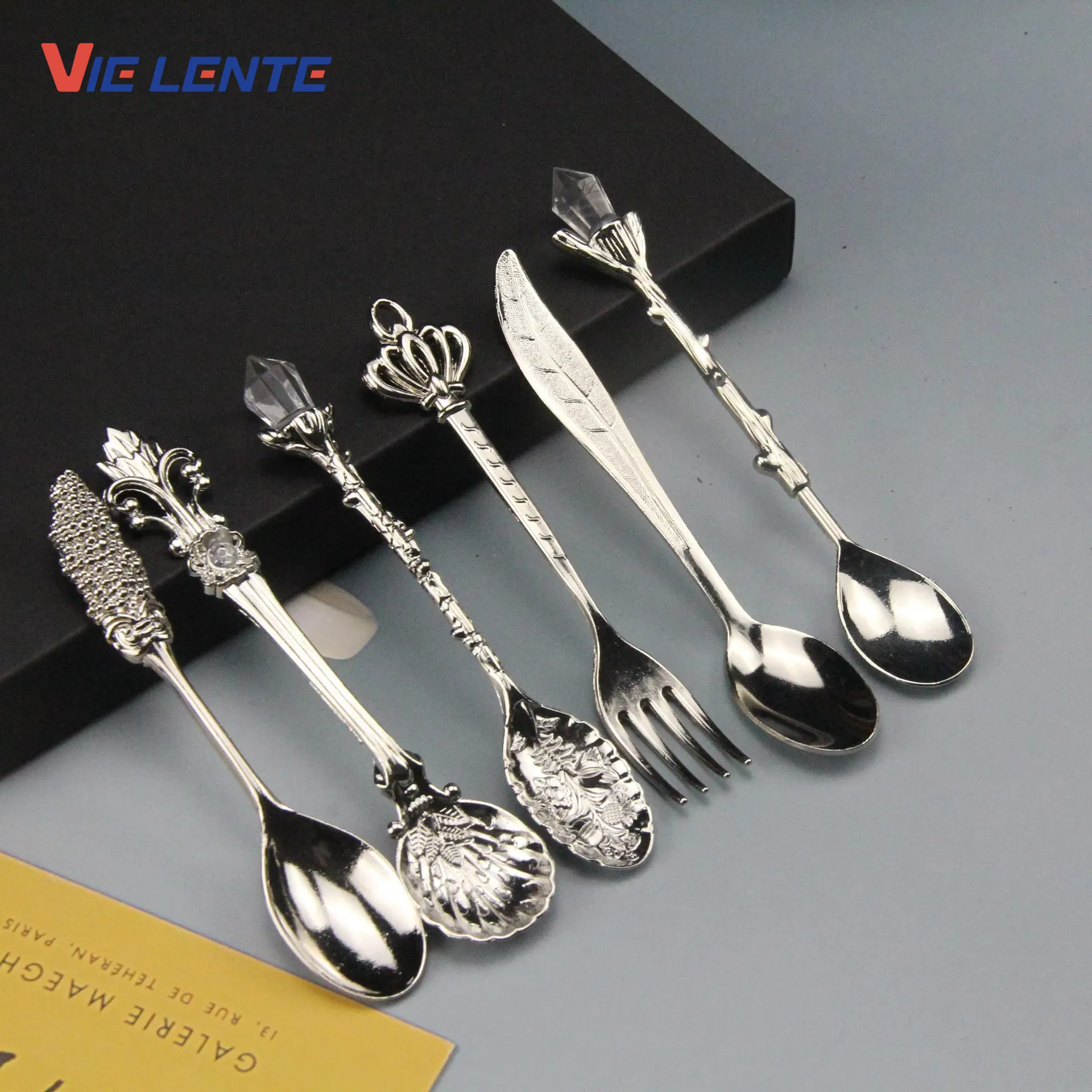 6pcs Set Ice Cream Spoon Jam S - đánh giá và giá Vintage Collectible Spoons