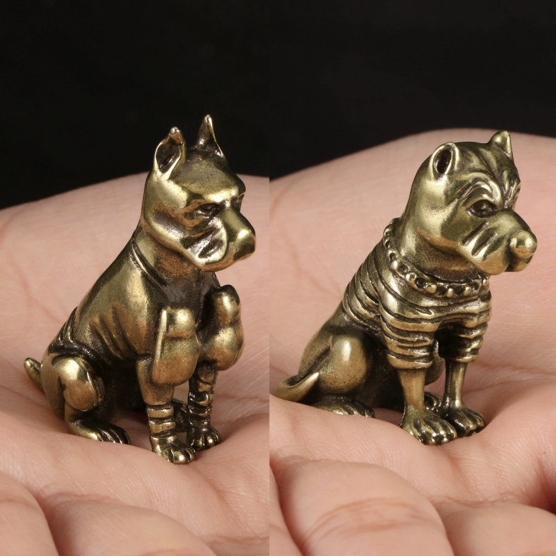 Vintage Solid Brass Pitbull Bu - đánh giá và giá Vintage Collectible Christmas Ornaments