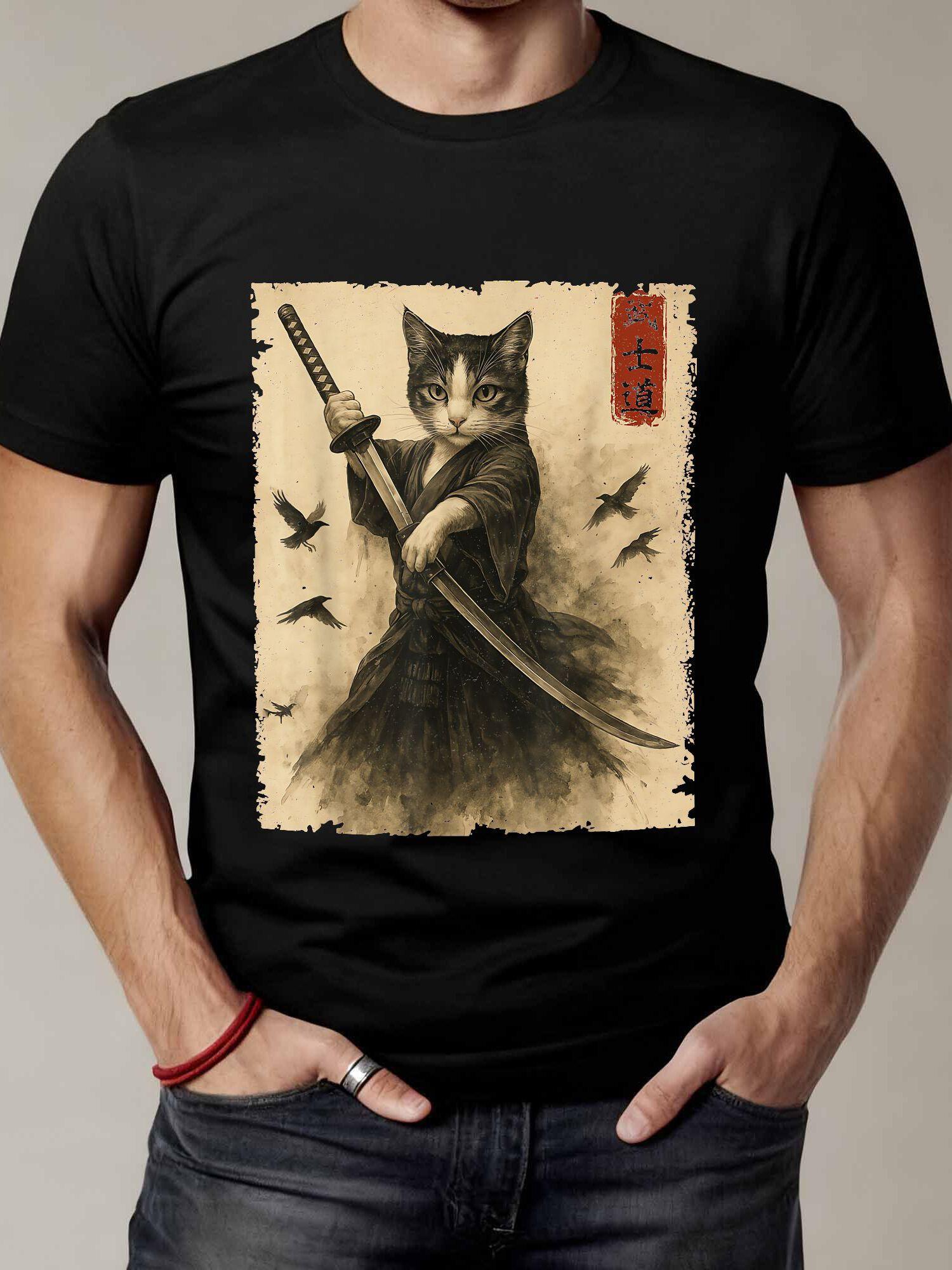 Vintage Samurai Cat T-Shirt Fe - đánh giá và giá Collectible Vintage T Shirts