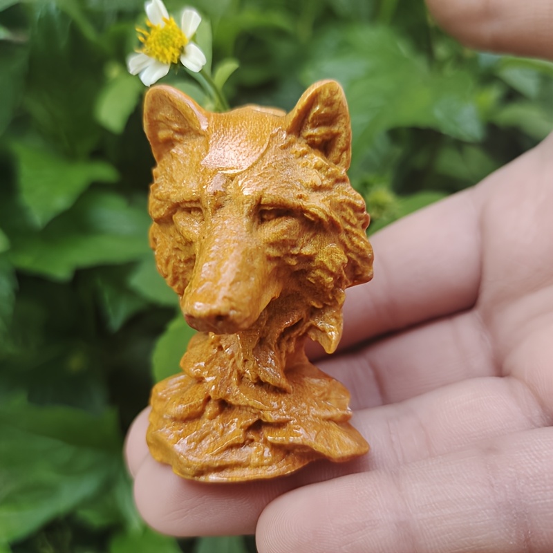 Vintage Wooden Wolf Head Sculp - đánh giá và giá Vintage Collectible Christmas Ornaments