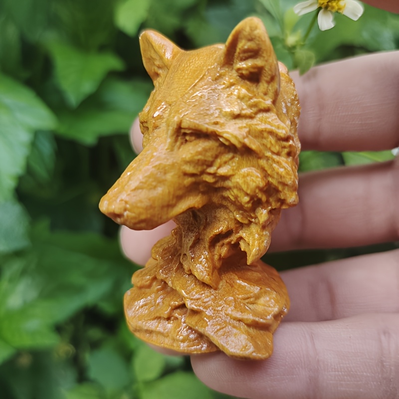 Vintage Wooden Wolf Head Sculp - đánh giá và giá Vintage Collectible Christmas Ornaments