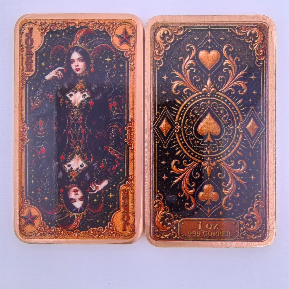 1oz .999 Fine Copper Bar Poker - đánh giá và giá Vintage Collectible Playing Cards