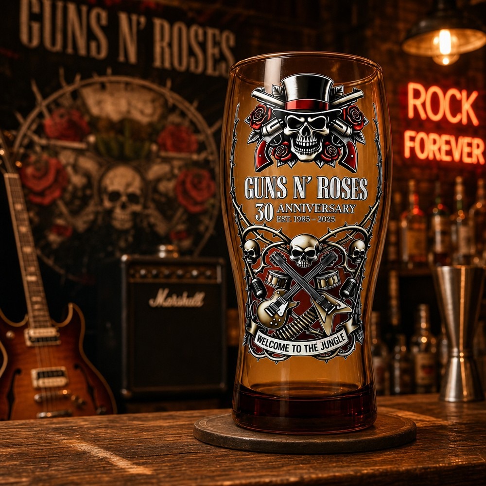 Guns N' Roses Memorial Beer Mu - đánh giá và giá Vintage Collectible Glass