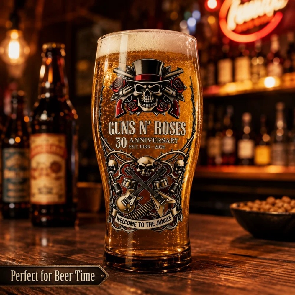 Guns N' Roses Memorial Beer Mu - đánh giá và giá Vintage Collectible Glass