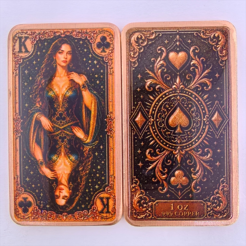 1oz .999 Fine Copper Bar Poker - đánh giá và giá Vintage Collectible Playing Cards