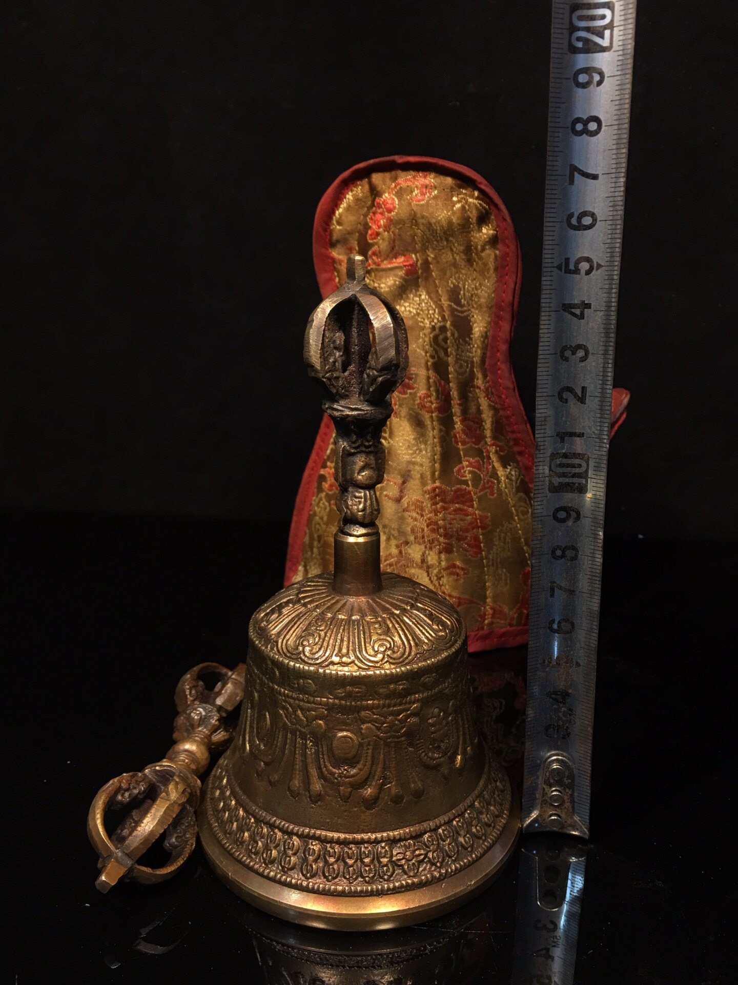 Vintage Pure Brass Vajra Bell  - đánh giá và giá Vintage Collectible Bells