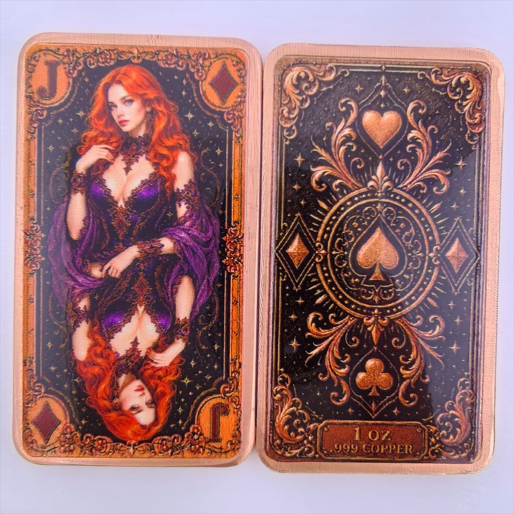 1oz .999 Fine Copper Bar Poker - đánh giá và giá Vintage Collectible Playing Cards