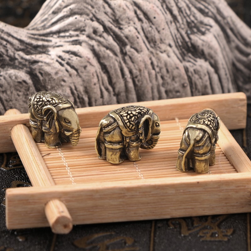 1 PC Cute Elephant Solid Brass - đánh giá và giá Vintage Collectible Christmas Ornaments
