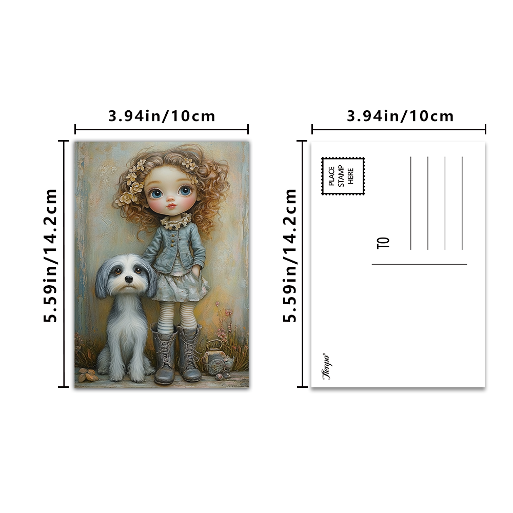 32pcs Vintage Cute Doll Postca - đánh giá và giá Vintage Collectible And Vintage Dolls
